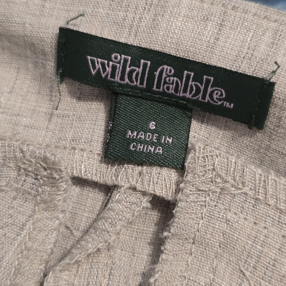 🌟 Women's Beige Linen Wide-Leg Pants - Picture 6 of 7